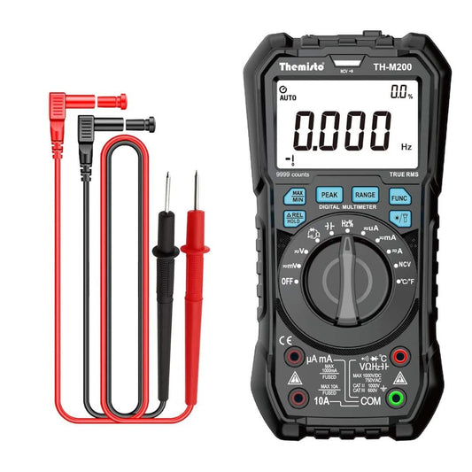 LX INDIA multimeter Themisto TH-M200 AC/DC Current, True RMS Digital Multimeter | 9999 Counts |10A | Black