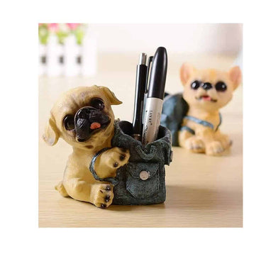 LXINDIA Pen Holder TIED RIBBONS Cute Dog Decorative Pen Stand