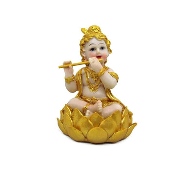 LXINDIA Show Piece TIED RIBBONS Decorative Krishna Idol Statue Showpiece