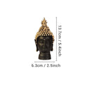 LXINDIA Show Piece TIED RIBBONS Resin Buddha Head Idol Statue Showpiece