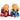 LX INDIA Buddha Monk TIED RIBBONS Set of 2 Buddha Monk Figurines Statue (Multicolor)