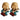 LX INDIA Buddha Monk TIED RIBBONS Set of 2 Decorative Monks Buddha Showpiece