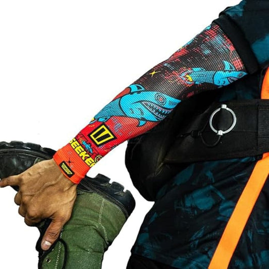 LX INDIA Arm Sleeves Tiivra Ultimate Outdoor Sun Protection Arm Sleeves Heatseeker Red