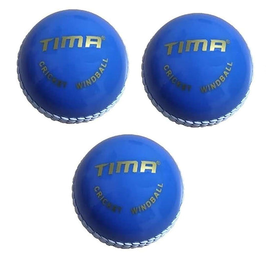 LX INDIA Cricket ball TIMA Synthetic Cricket Ball Poly Hard Cricket Balls (Blue Pack of 3)
