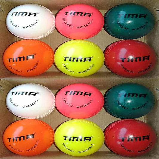 LX INDIA Cricket ball TIMA Wind Cricket Ball - Size: Standard (Pack of 12, Multicolor)
