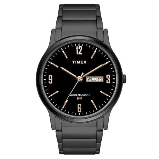 LX INDIA Analog Watch Black TIMEX Classics Analog Watch for Men with Round Dial & Water Resistant Man's Wrist Watches