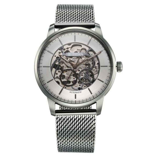 LX INDIA Watch Titan Automatic Color Upgrade Silver Dial Grey Stainless Steel Strap Watch for Men