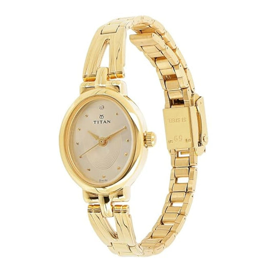 LX INDIA Watch Titan Karishma Revive Analog Champagne Dial Women's Watch-NL2594YM01