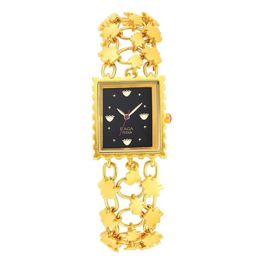 LX INDIA Watch Titan Raga X Masaba Black Dial Analog Steel and Metal Strap Watch