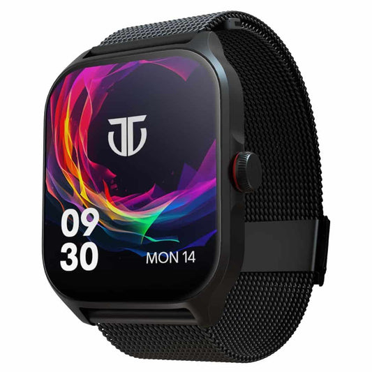 LX INDIA Smart Watch Titan Zeal 1.85" AMOLED Metal Case Smart Watch with BT Calling (Black)