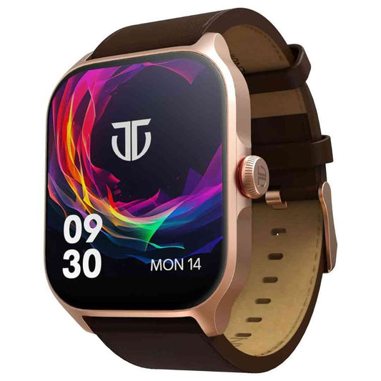 LX INDIA Smart Watch Titan Zeal 1.85" AMOLED Metal Case Smart Watch with BT Calling (Rose Gold)