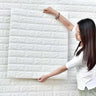 LXINDIA Wallpaper TL Brick PE Foam Brick Design 3D Wall Stickers (Pack of 3) White