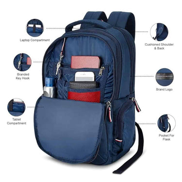 LXINDIA Bag Tommy Hilfiger Joshua 21 Ltrs Navy Laptop Backpack