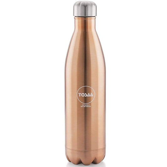 LX INDIA Water Bottle Tosaa Hot & Cold Double Wall Vacuum Insulated Flask Water Bottle Stainless Steel 750 ML,Rose Gold