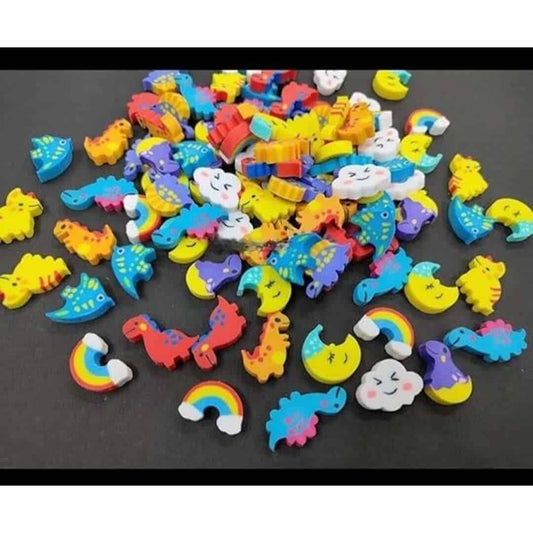LXINDIA Eraser TOYSFAST (100 Pcs) Cartoon Eraser Fancy Eraser for Kids