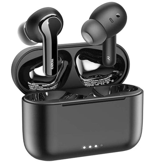 LX INDIA Earbuds Black TOZO NC2 Hybrid Active Noise Cancelling Wireless Earbuds