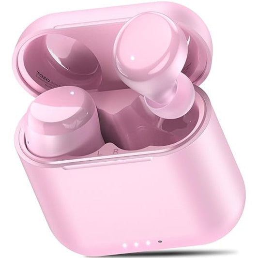 LX INDIA Earbuds TOZO T6 (Ergonomic Edition) Wireless Earbuds Bluetooth 5.3 Headphones (Rose Gold)
