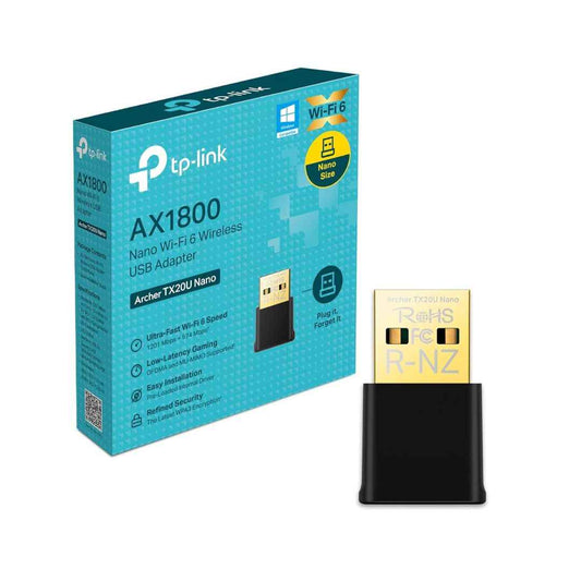 LX INDIA Wifi Dongles TP-Link Nano USB Wi-Fi 6 Adapter for Pc(Archer Tx20U Nano)- Ax1800 2.4G/5G Dual-Band Wireless Network Transceiver Adapter