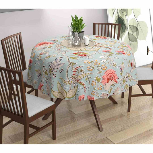 LXINDIA Table Cloth Trance Home Linen Cotton 4 Seater Dining Round Table Cover