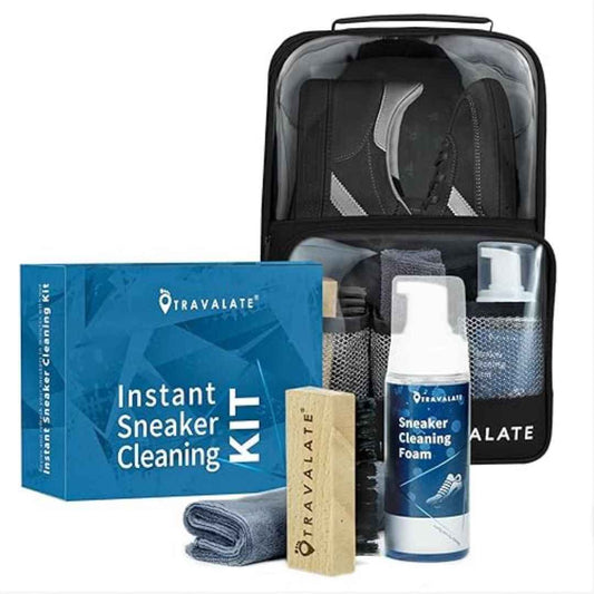 LX INDIA Shoe cleaning set TRAVALATE Shoe Care Kit with Shoe Bag – Black