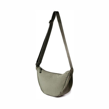 LX INDIA Bag Green Tressential Nylon Half Moon Shape Crossbody Sling Bag