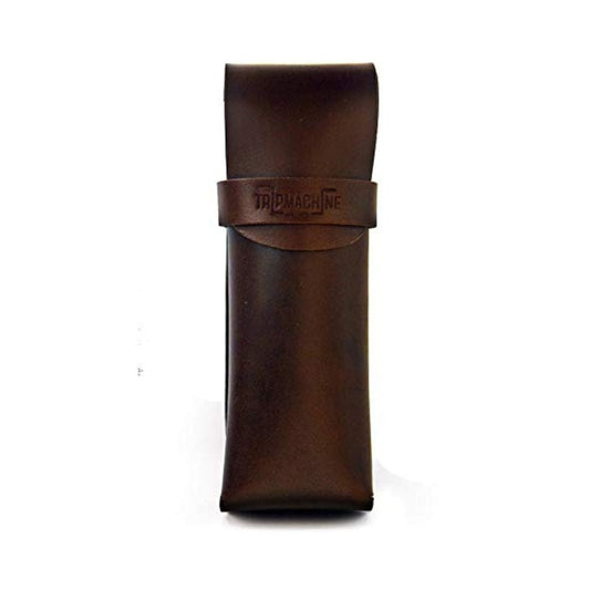 LX INDIA Sunglass Case Tobacco Brown Trip Machine Company Genuine Leather Sunglass/Eyeglass Case