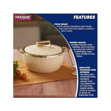 LXINDIA Hot Pot Trueware Krystal Casserole Inner Steel Casserole 1000 ml