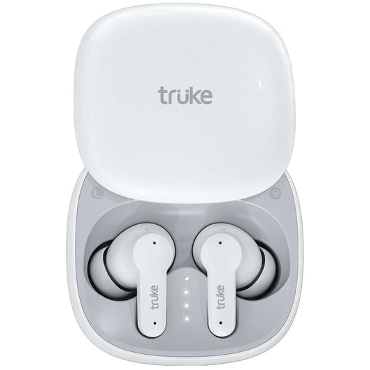 LXINDIA Earbuds White truke Buds S2 Lite True Wireless Earbuds with MEMS Quad-Mic ENC, 48H Playtime, 10mm Real Titanium Speaker