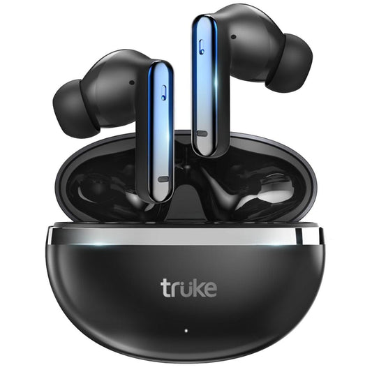 LXINDIA Earbuds truke Just Launched Buds Q1 Lite True Wireless Earbuds with 48H Playtime, Fast Charging,  Bluetooth 5.4, Noise Cancellation (Metal Black)