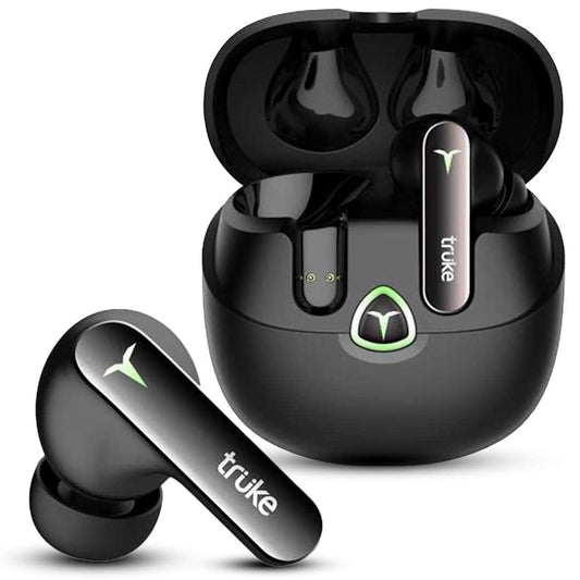 LXINDIA Earbuds Sunset Black truke New Launch BTG Flex True Wireless in Ear Earbuds, Gaming Mode, 60H Playtime, Quad-Mic ENC, 13mm Driver