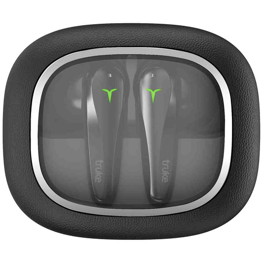 LXINDIA Earbuds truke New Launch Crystal Dyno Leather Finish True Wireless in Ear Earbuds w/Spatial Audio, 70H Battery Fast Charge Ear Buds, 4Mics ENC- RavenBlack