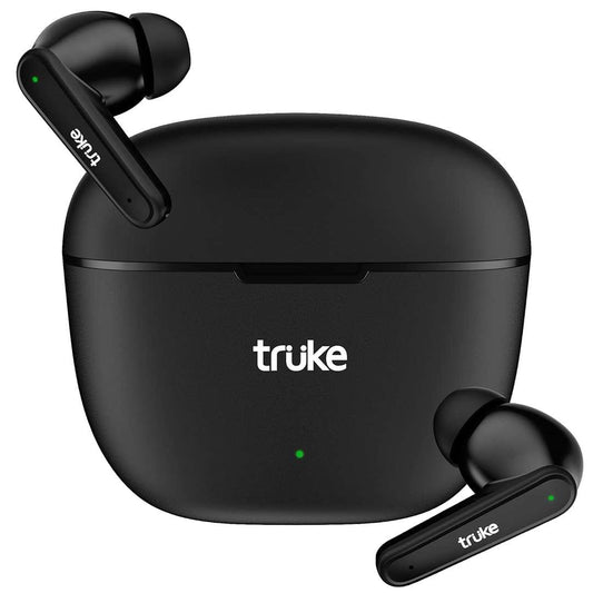 LXINDIA Earbuds truke Newly Launched BTG Beta True Wireless Earbuds, 13mm Drivers, 38H Playtime, True Gaming Mode, Dual-Mic ENC (Black)