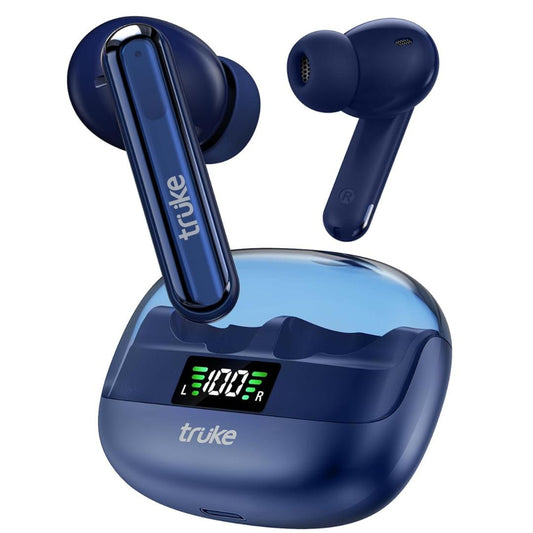 LXINDIA Earbuds truke Newly Launched Buds Vibe True Wireless in Ear Earbuds with 35dB Real ANC + Quad Mic ENC, 4 EQ Modes, 48H Playtime,(Blue)