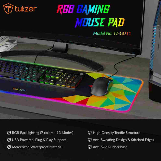 LXINDIA Mouse Pad Tukzer RGB RETRO Extended Gaming Mouse Pad