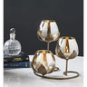 LX INDIA Candle Holders Tuxedo 3pc Ancient Bronze- Gold Glass Candle Holders