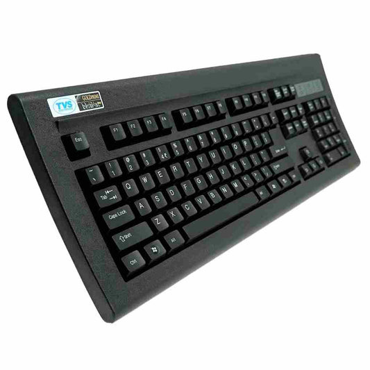 LX INDIA Keyboards TVS ELECTRONICS Gold Prime Mechanical Wired Keyboard (Black)