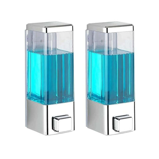 LXINDIA Sanitiser Dispenser Twizzle ABS Plastic Wall Mounted Sanitizer Dispenser ( Pack of 2) Chrome Plated