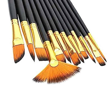 LXINDIA Painting Brush Twizzle Art brush set for artists (Set of 12)