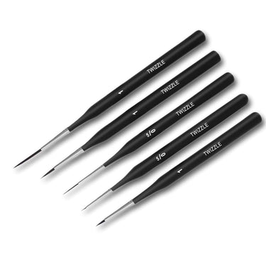 LXINDIA Painting Brush Twizzle Detailing Paint Brushes Set 5pcs (Black)