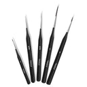 LXINDIA Painting Brush Twizzle Detailing Paint Brushes Set 5pcs (Black)