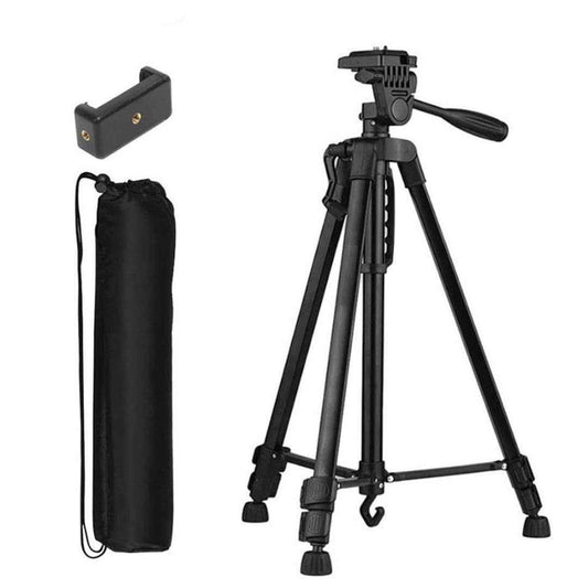 LX INDIA Mobile Tripods Tygot 3366 Aluminum Tripod (55-Inch), Universal Lightweight Tripod with Mobile Phone Holder