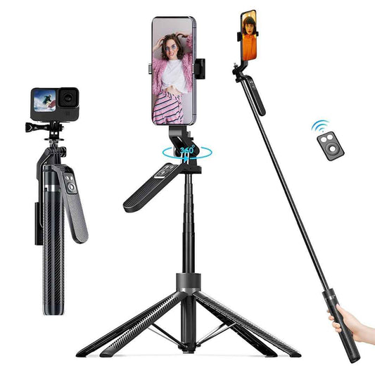LX INDIA Mobile Tripods Tygot T-14 70 Inch (180CM) Selfie Stick Bluetooth Selfie Sticks with Extendable Tripod Stand
