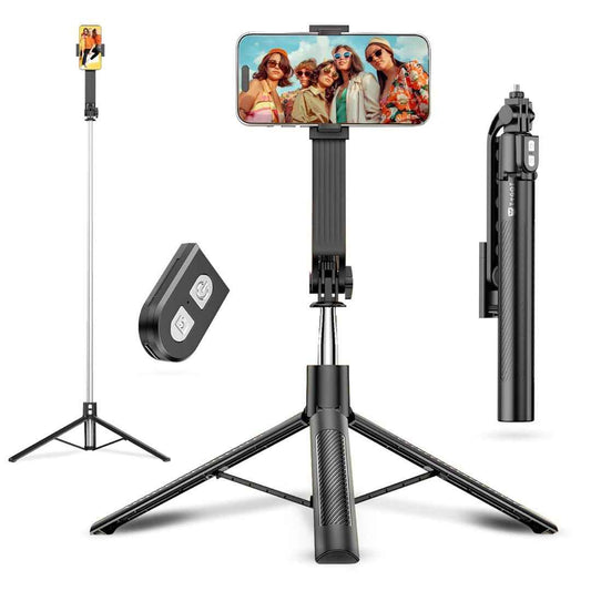 LX INDIA Mobile Tripods Tygot TSS-10 79 Inch (200CM) Selfie Stick Tripod, Rechargeable Bluetooth