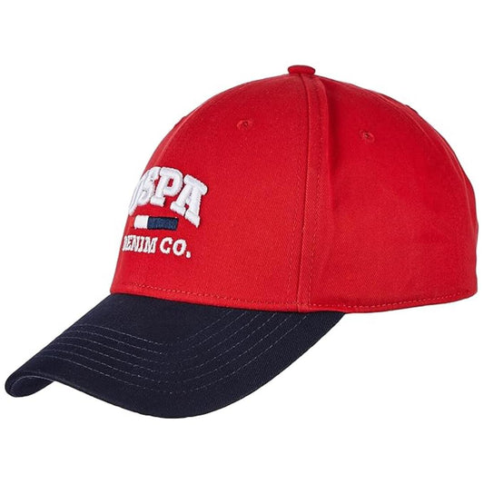 LX INDIA Caps and Hats U.S. POLO ASSN. Men's Cotton Baseball Cap (Red)