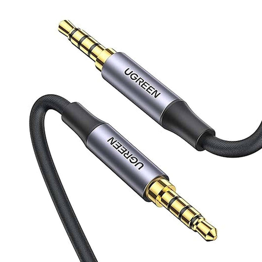 LX INDIA AUX Cables UGREEN 3.5mm Audio Cable Braided 1M 4-Pole Stereo Auxiliary Aux TRRS  1M