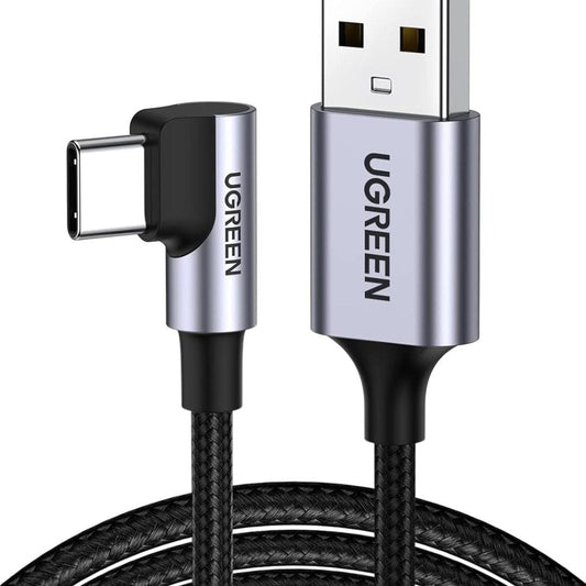 LX INDIA UGREEN USB A to USB C Cable Right Angle 90 Degree Fast Charger L Shape Cord