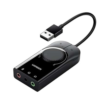 LXINDIA Sound Card Ugreen USB Audio Adapter External Stereo Sound Card