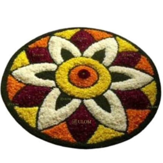 LX INDIA Mats ULOM Super Soft Microfiber Rangoli Floor Mat