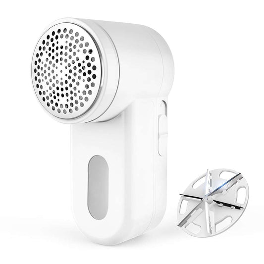 LX INDIA electric lint remover UN1QUE Electric Lint Remover for Clothes with 2-Speed Settings, 6-Leaf Blades, Portable and Battery-Operated