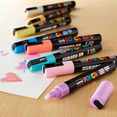 LXINDIA marker Uni Ball Posca 5M Bullet Shaped Markers Multicolour Pack Of 8